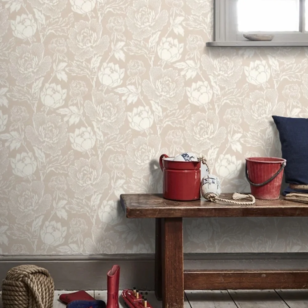 Farrow & Ball Handprinted Wallpaper | Peony | Taupe | 2302